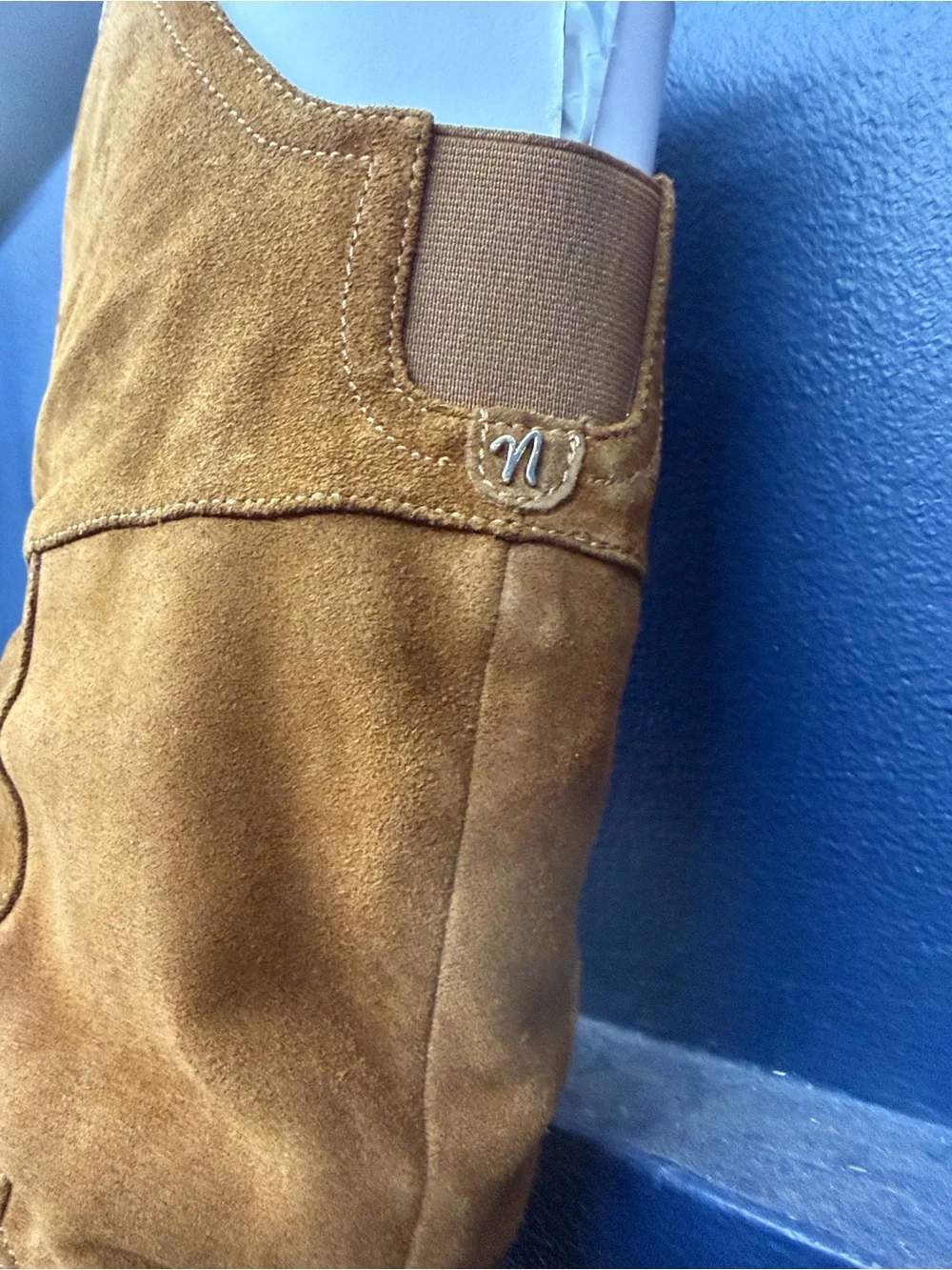 Naturalizer Yuko Chestnut Brown Suede Knee-High Block Heel Boots
